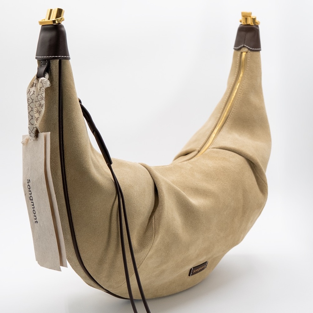 Songmont Large Luna Hobo Bag Dune Suede - Picture 8 of 12